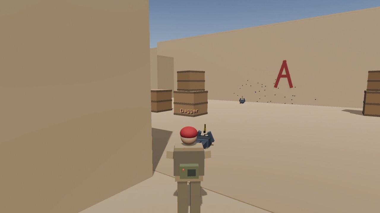 A Terrorist with the bomb on site A