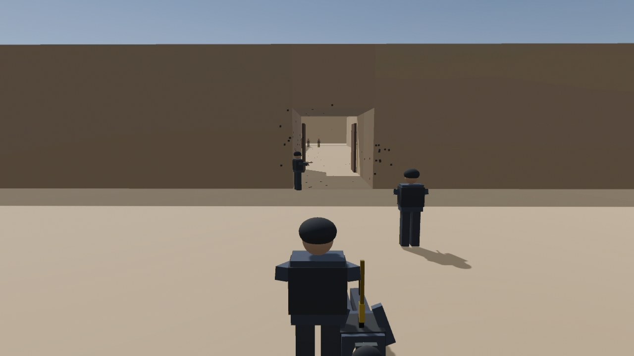SWAT in a firefight in the tunnel
