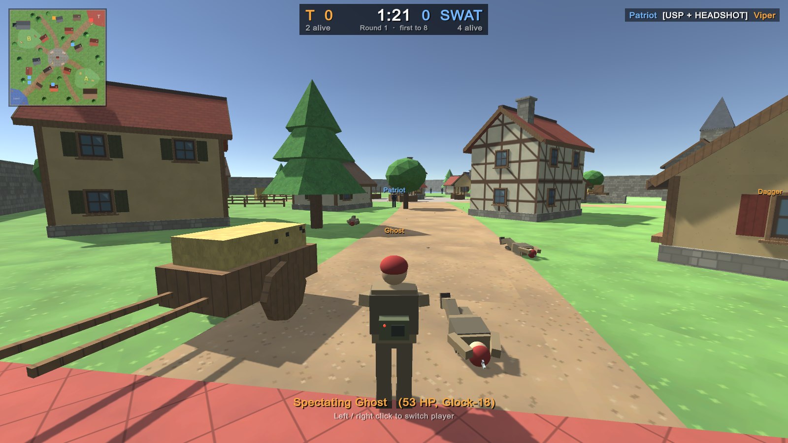The Village map: watching a Terrorist in a match